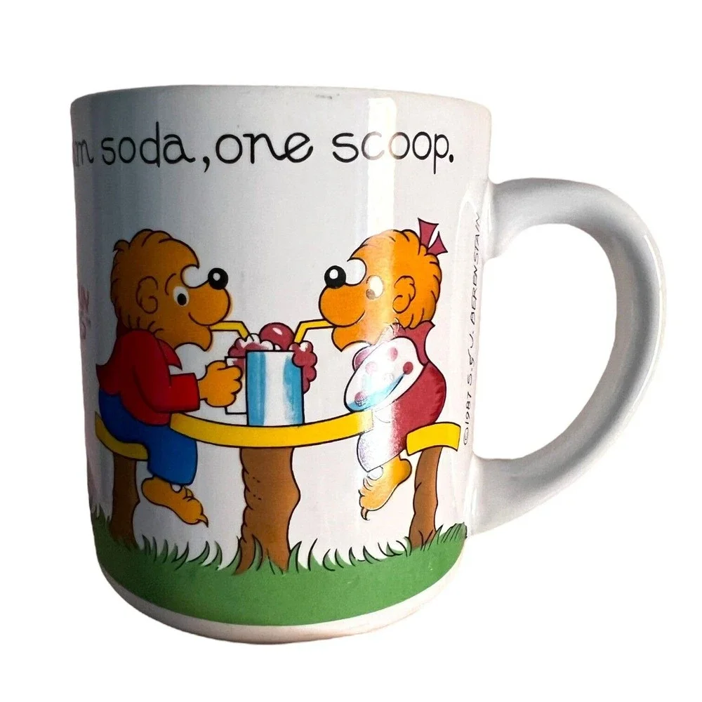 Vintage 1987 Berenstain Bears Coffee Mug Cup Cold Milk Hot Soup Princess House
